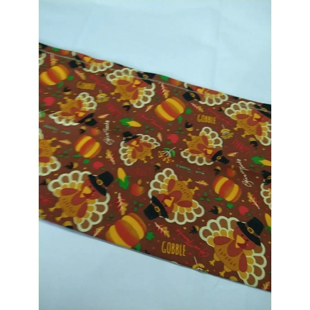 Cotton Reusable Turkey Gooble Google Napkins 16